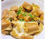 キャベツと高野豆腐の卵とじ